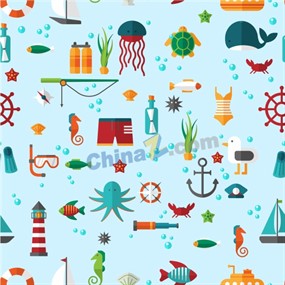 多彩海洋系列元素矢量